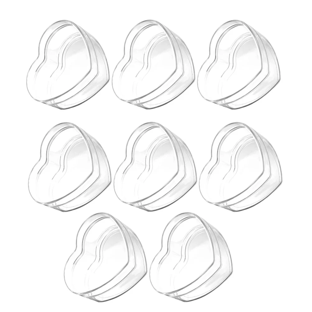 

8 Pcs Party Favor Packing Boxes Clear Candy for Favors Transparent Wrapping Heart-shaped Treat