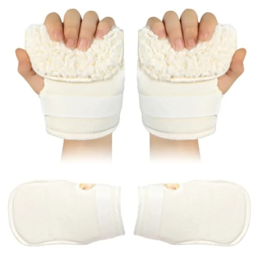 

Anti-Slip Palm Protector for Left Right Hand, 2 Packs Palm Guard to Prevent Contracture with Elastic Band, Physical Therapy Exe