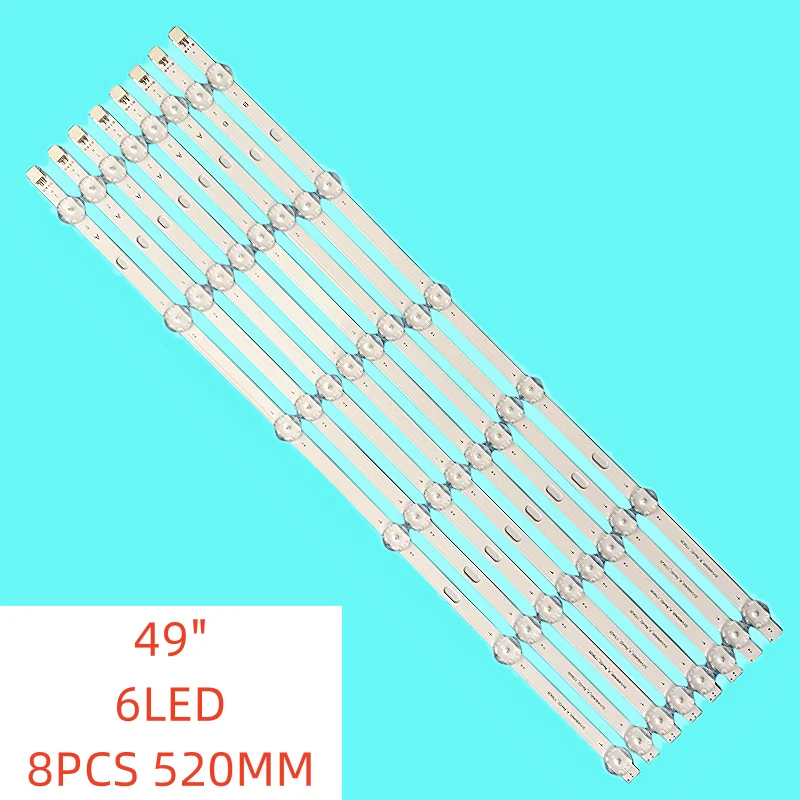 8pcs 6lamp LED Backlight Strip for SVV490A69 TX-49GX555B TX-49FX550B TX-49FX352B TX-49FX555B TX-49GS550B TX-49GS352B TX-49FX550E