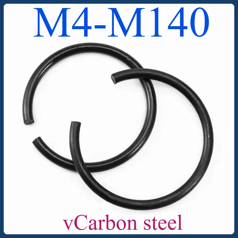 

70 Manganese Elastic Snap Rings - M4-M140 (M16-M140), Round Wire Retaining Rings for Shafts