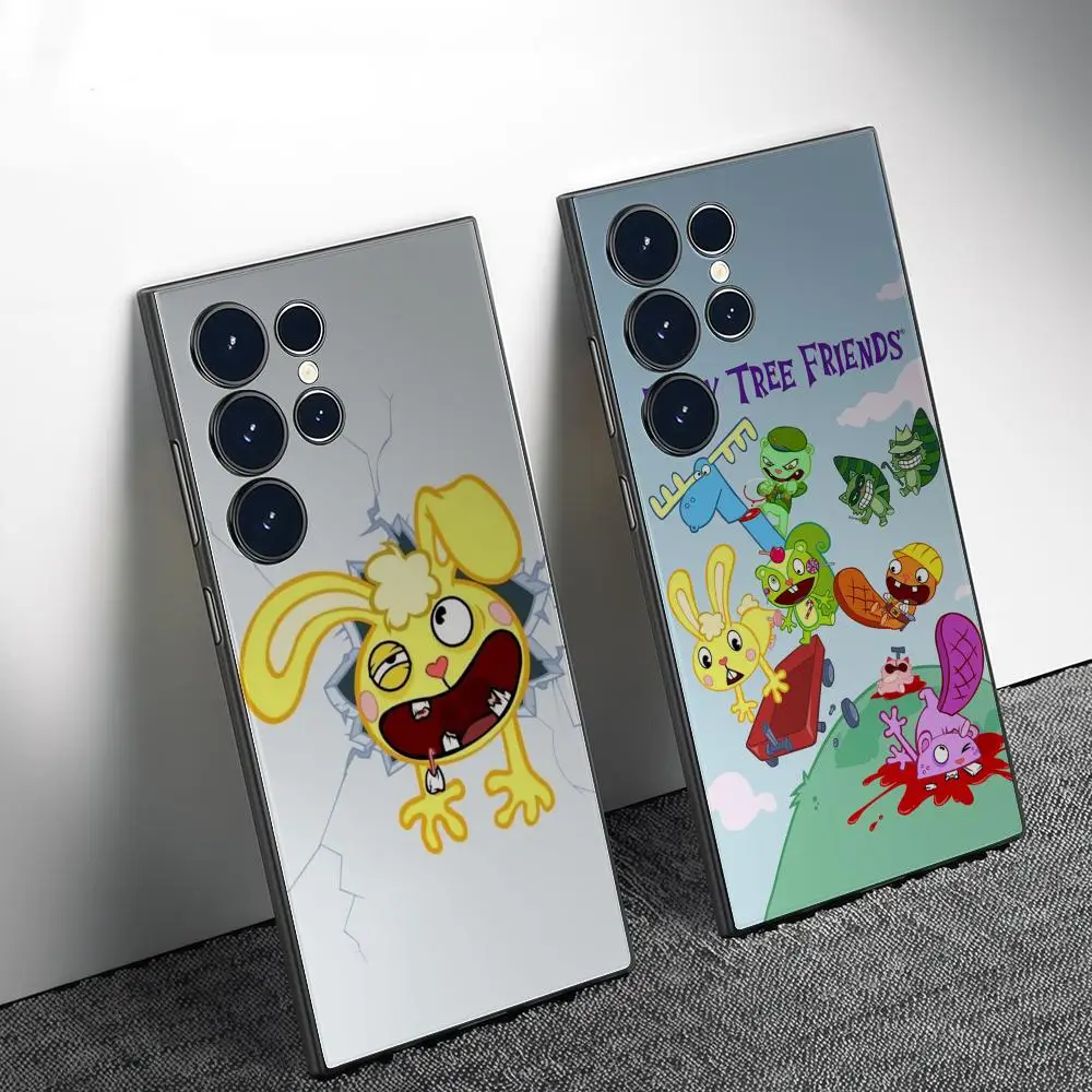 Чехол для телефона Happy Tree Friends для Samsung Galaxy S26 S25 S24 S22 S23 Ultra S21 S20 Plus, матовый, полностью мягкий чехол