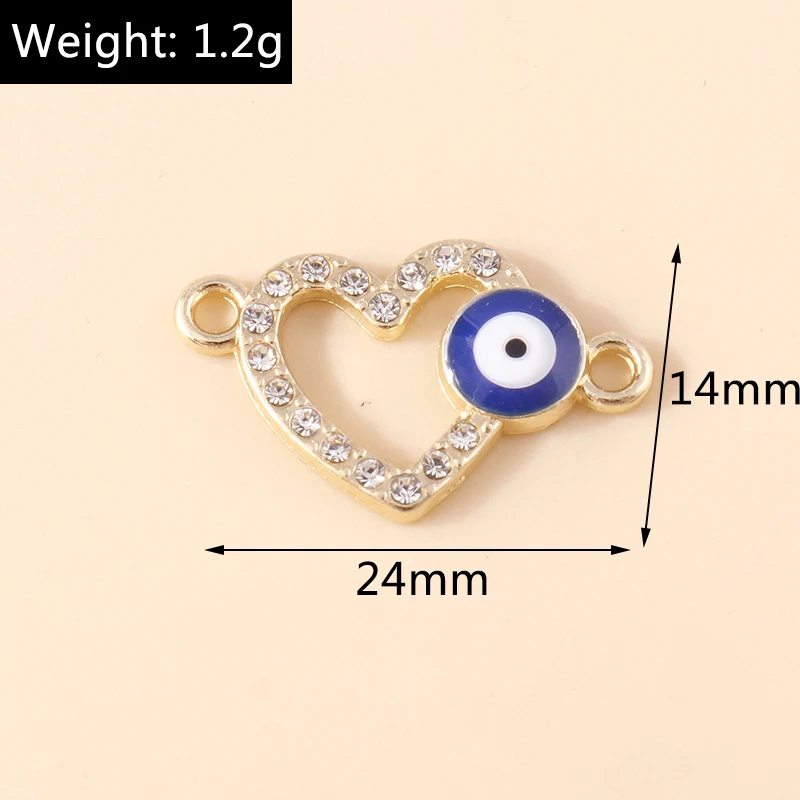 10 stücke Kristall Hamsa Hand bösen Blick Charms türkischen glücklichen blauen Auge Charm Anhänger Anschlüsse für Armband Ohrring Halskette Schmuck – Detail 22