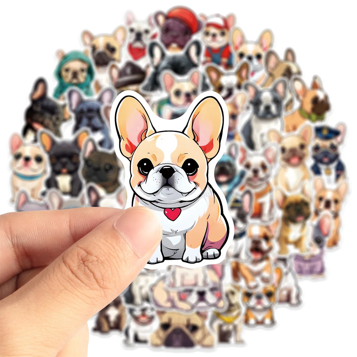 10/50PCS Kawaii Puppy Franse Bulldog Graffiti Sticker Creatieve Grappige Decoratie Briefpapier Doos Telefoonhoesje Waterdicht Sticker Speelgoed