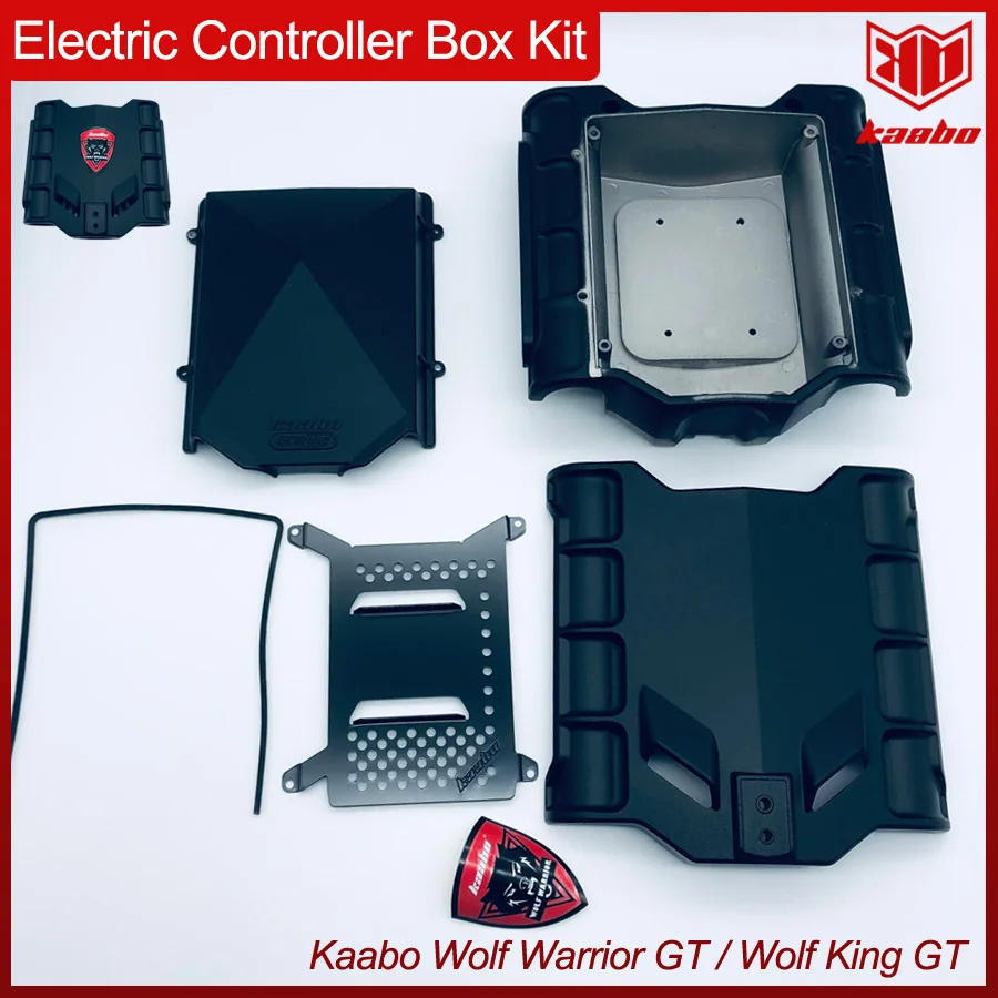 Wolf GT Electric Controller Box Kit Cover Bracket Logo Cover Original Parts for Kaabo Wolf Warrior Wolf King GT Electric Scooter