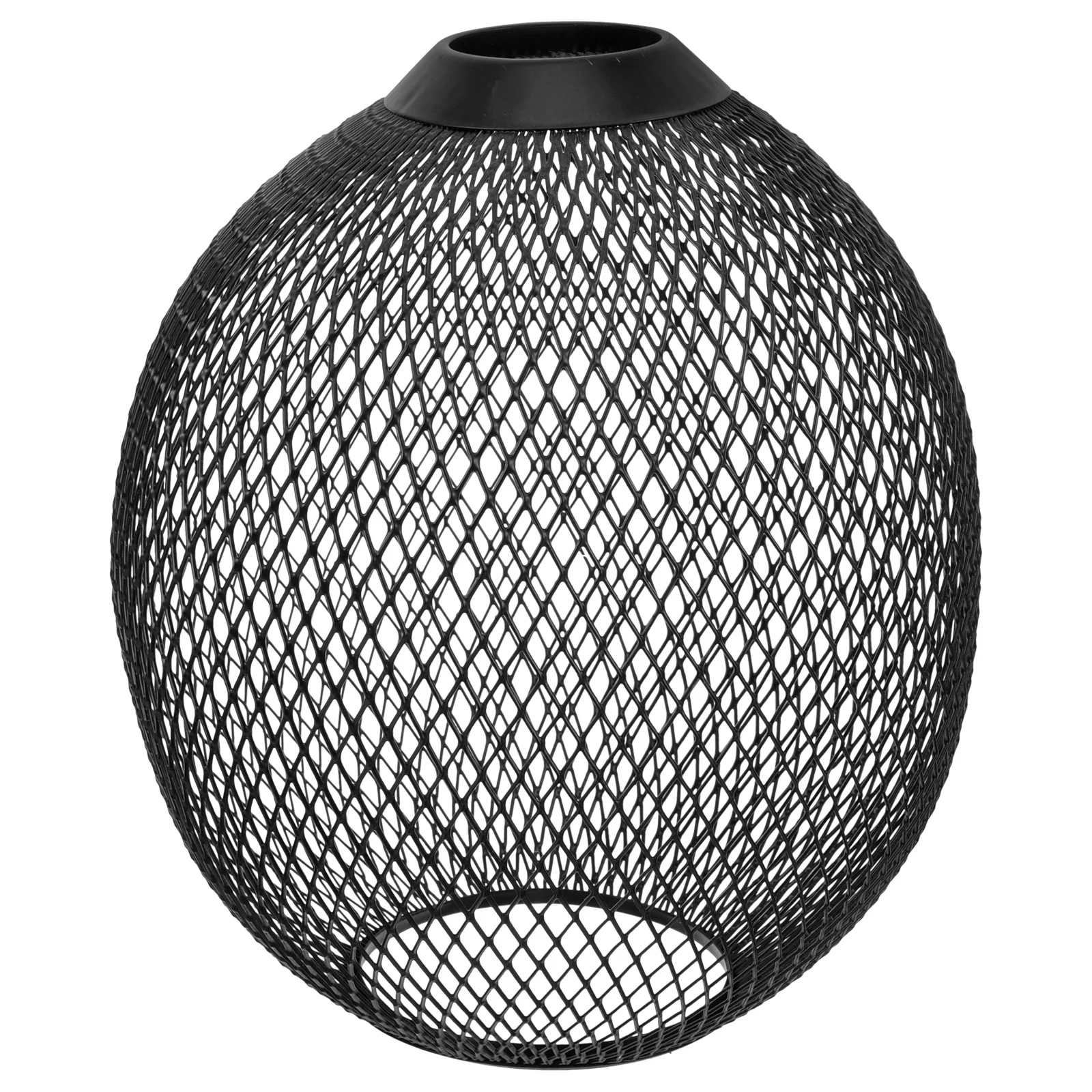 

Iron Wire Lampshade 16x21 Cylinder Black Metal Pendant Light Cover Shade Geometry Lampshade Shell for Home Restaurant