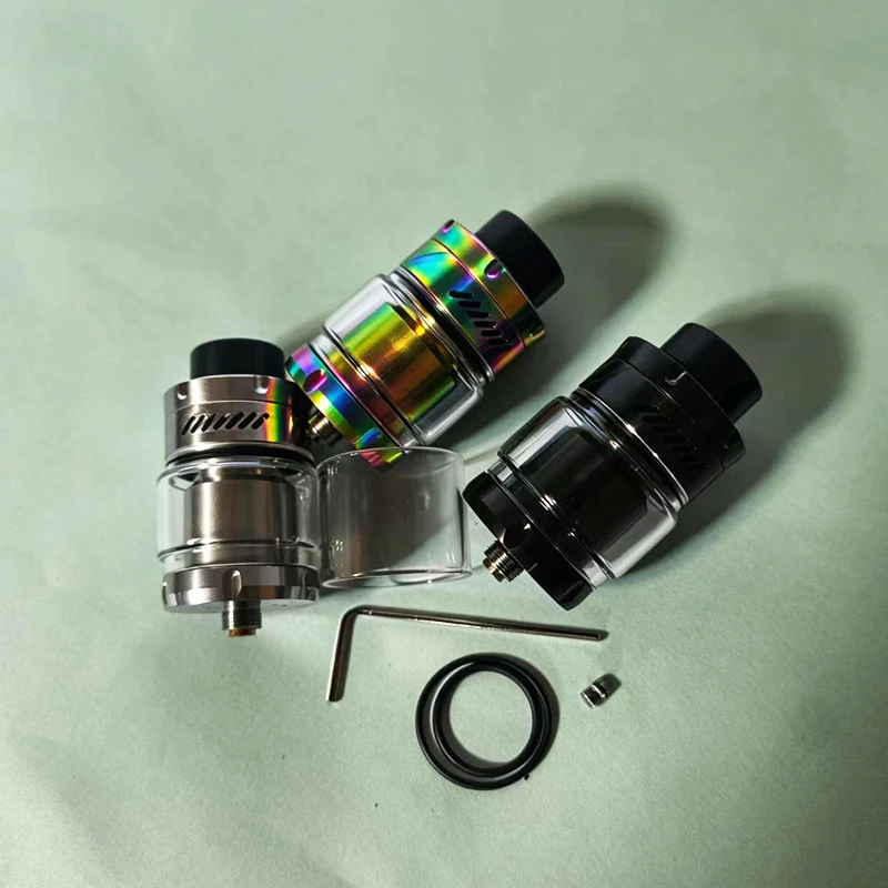 Dead Rabbit V3 RTA DIY Atomizer 3.5ml/5.5ml 25mm 810 Drip Tip Çift Bobinli Üstten Doldurma Hava Akışı Dekoratif Yedek Parçalarla