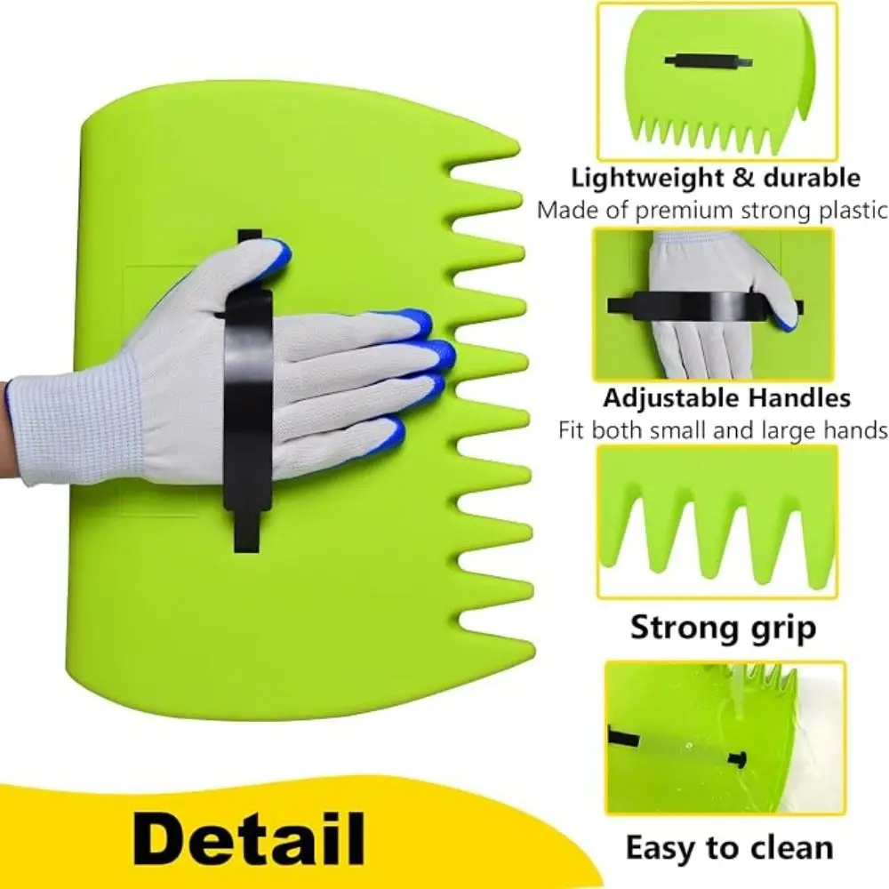 Hand Held Leaf Scoops Hand Rakes Lightweight Portable Garden Leaf Collector Plastic Leaf Sorting Leaf Rake Rubbish Pick Up
