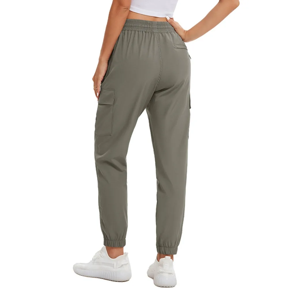 Pantalon d'été à séchage rapide pour femmes, survêtement de course, de survêtement, décontracté, Long conique, pantalon de survêtement léger, vêtements de sport