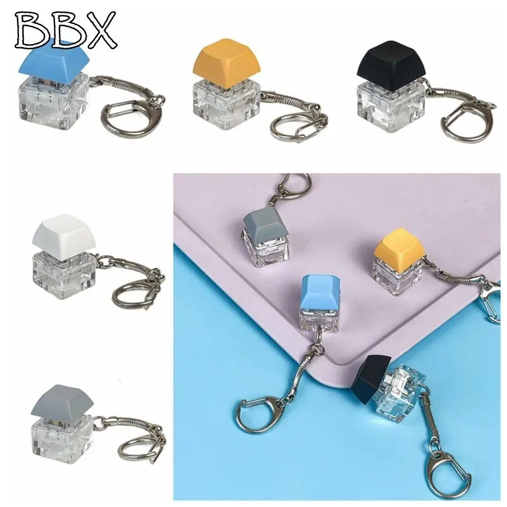 

Click Button Fingertip Button Keychain Keyboard Switche Trinket Mechanical Switch Keychain Without LED Light ABS