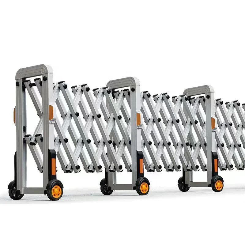 

Retractable Manual Hand-operated Door Roadway Safety Telescopic Barrier For Factory Industrial Folding Expandable Barrier M