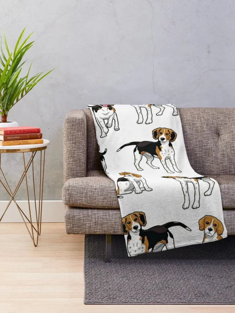 Treeing Walker Coonhound Throw Blanket wednesday Quilt Soft Plaid Fashion Sofas Blankets