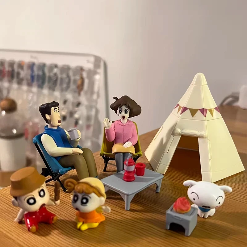 In Stock Xiaoxin Family Camping Series Blind Box Mini Action Figures Model Cute Cartoon Dolls Scene Decoration Toy Gift For Fans - view 3