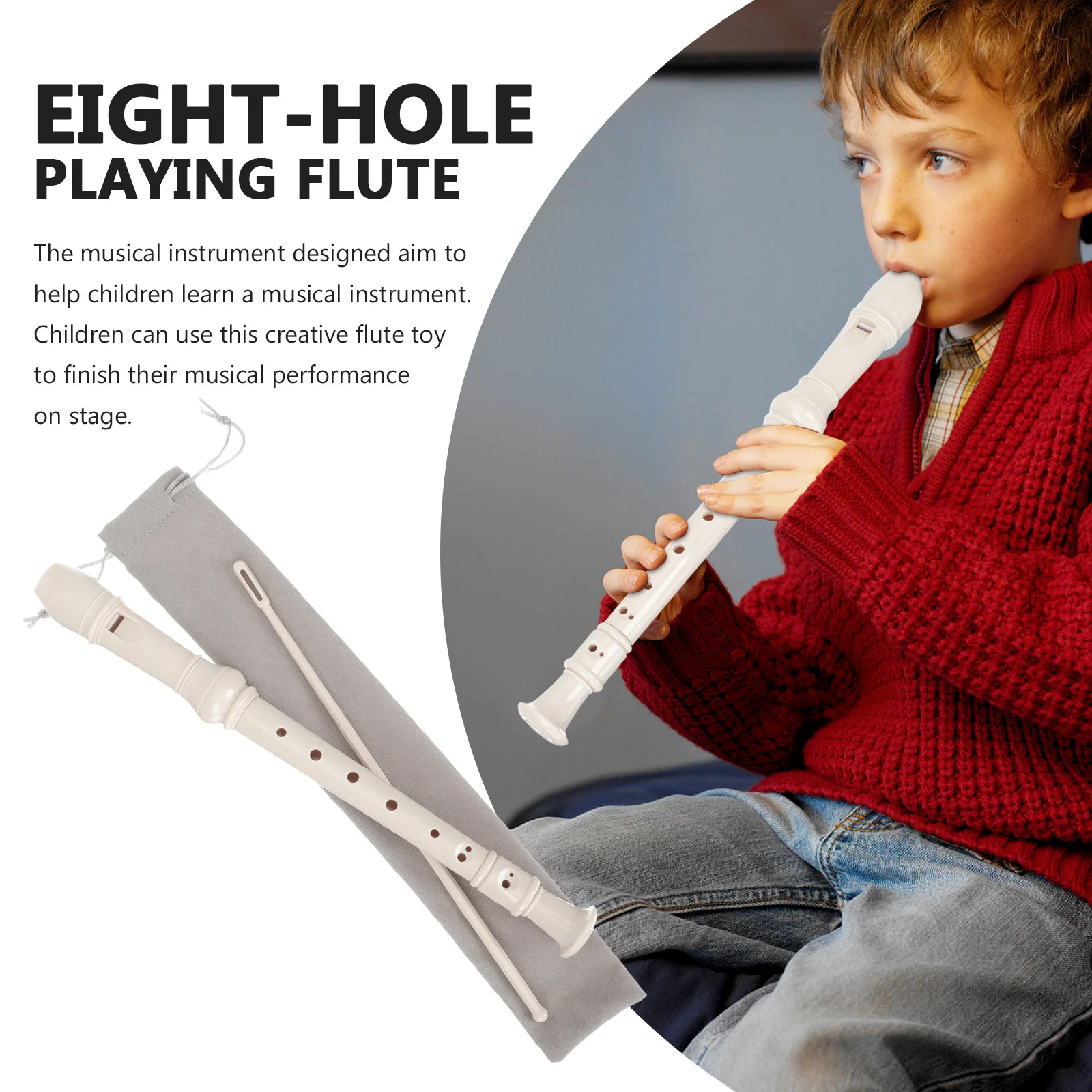 

1Set 8-Hole Clarinet Professional Kids Instrument Bright Clear Sound Durable Plastic Lightweight Compact Beginner Practice Wind