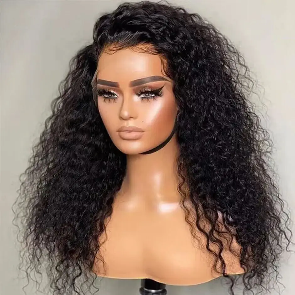 Brazilian Water Wave Wigs 13X4 Lace Frontal Wigs Human Hair Curly Pre Plucked For Women HD Transparent Lace Front Wig