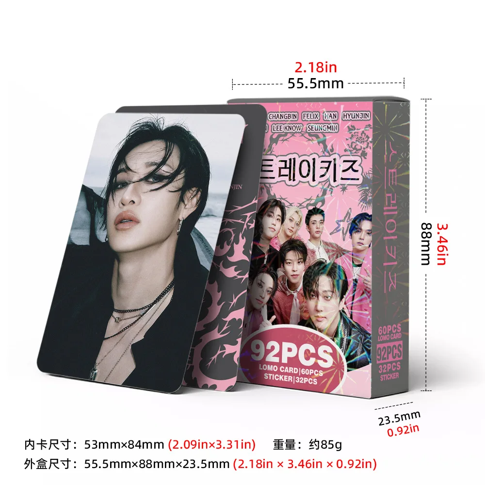 

New Edition 92-Piece Stray Kids Album DOIT Star Fan Photo Cards SKZ Stickers LOMO Greeting Cards