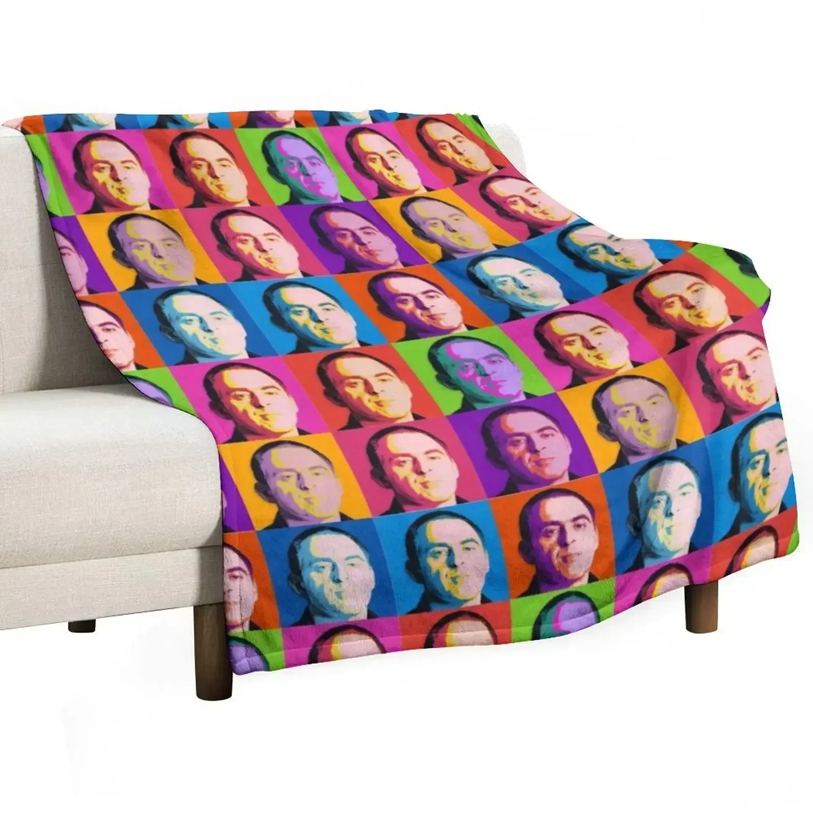 

Snooker - Ronnie O'Sullivan by Andy Warhol - Pop Art Throw Blanket Soft Bedroom Blanket for Night Sleeping