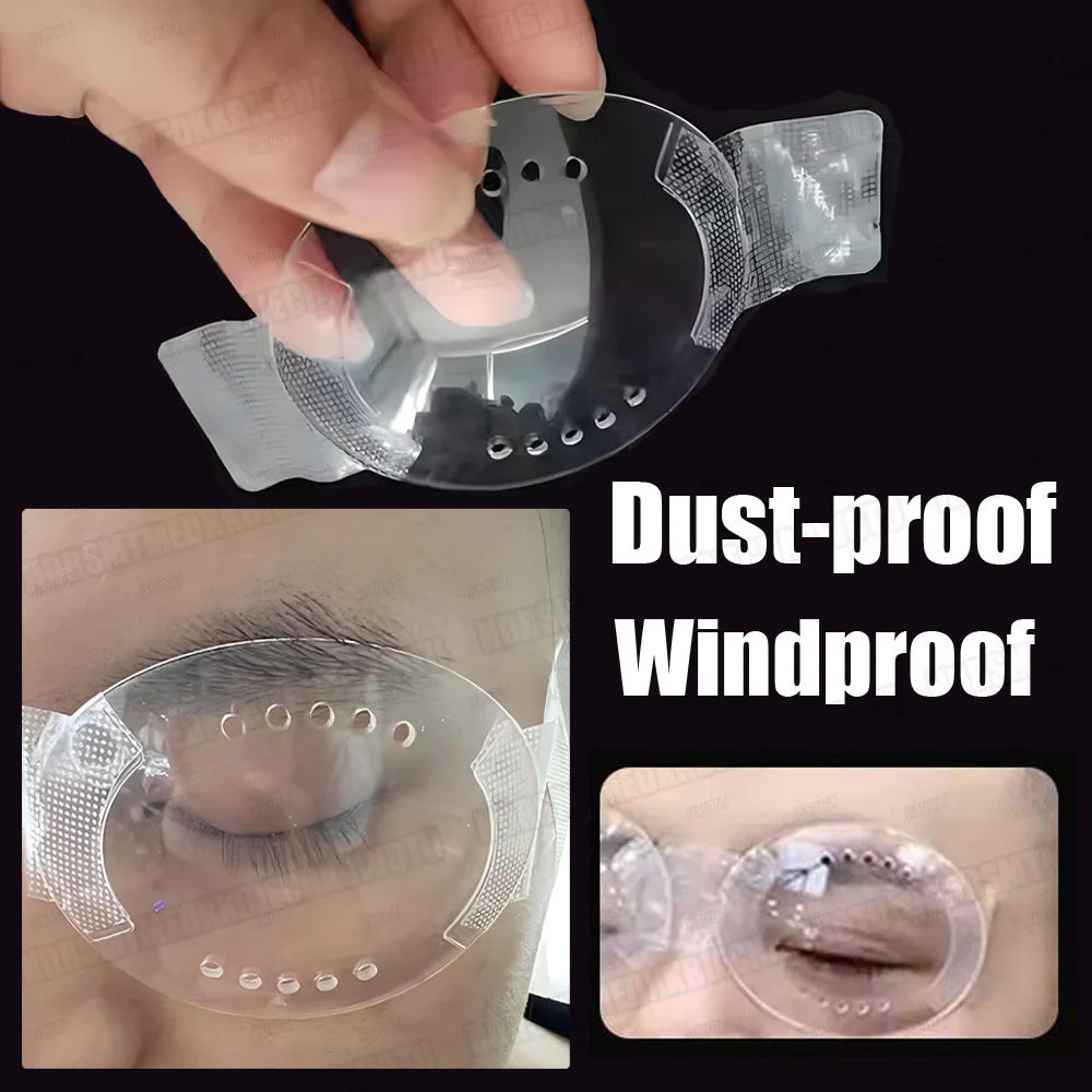 100Pcs Wholesale Self-adhesive Tape Eye Goggle Use After Surgery Plastic Eye Shield Medical Transparent Ellipse Safety Cover