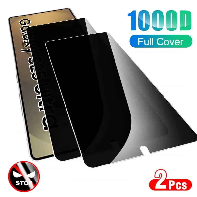 

2Pcs For Samsung Galaxy S25 S24 Ultra Glass Tempered Glass For Samsung S25 S24 Plus Anti-Peep Privacy Screen Protector Films