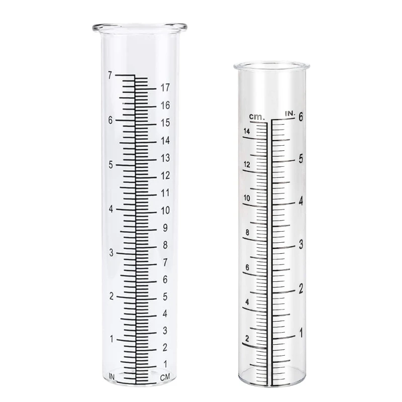 Vidro Rain Gauge Substituição Tubo com Lip Crack-proof Rain Meter Fácil de Ler Quintal ao ar Livre Jardim Capacidade