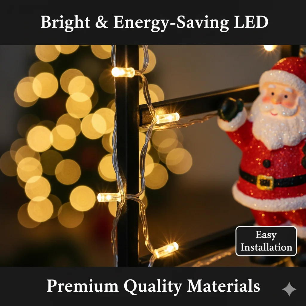 Christmas LED Santa Climbing L - Wall Decor Lighting Tree ulasan dan harga