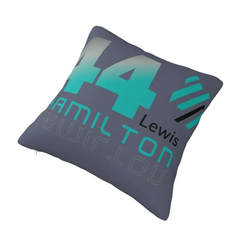 Custom Luxury The Lewis Legacy Motorsport Cushion Cover 40x40cm Soft 44 Number Car Racing Throw Pillow for Car Square Pillowcase