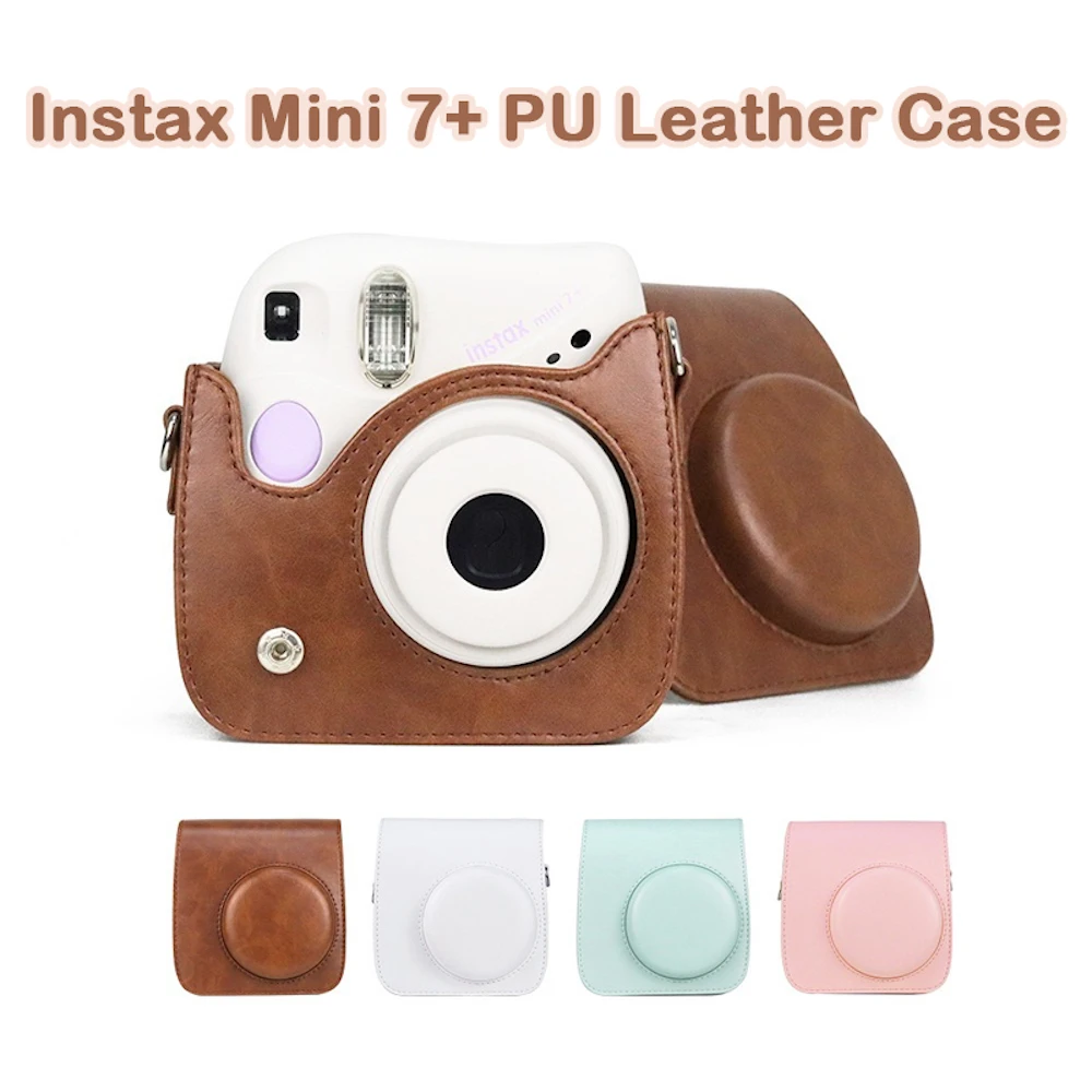 

Instax Mini 7+ PU Leather Camera Case Soft Protective Case with Strap CAA16