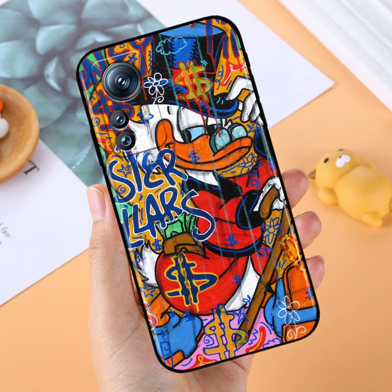 Donald Duck Disney Cool For Xiaomi Mi 13T 13 12T 12 11T 11i 11 A3 10T 10 9 Pro Lite Ultra 5G Black Funda Phone Case