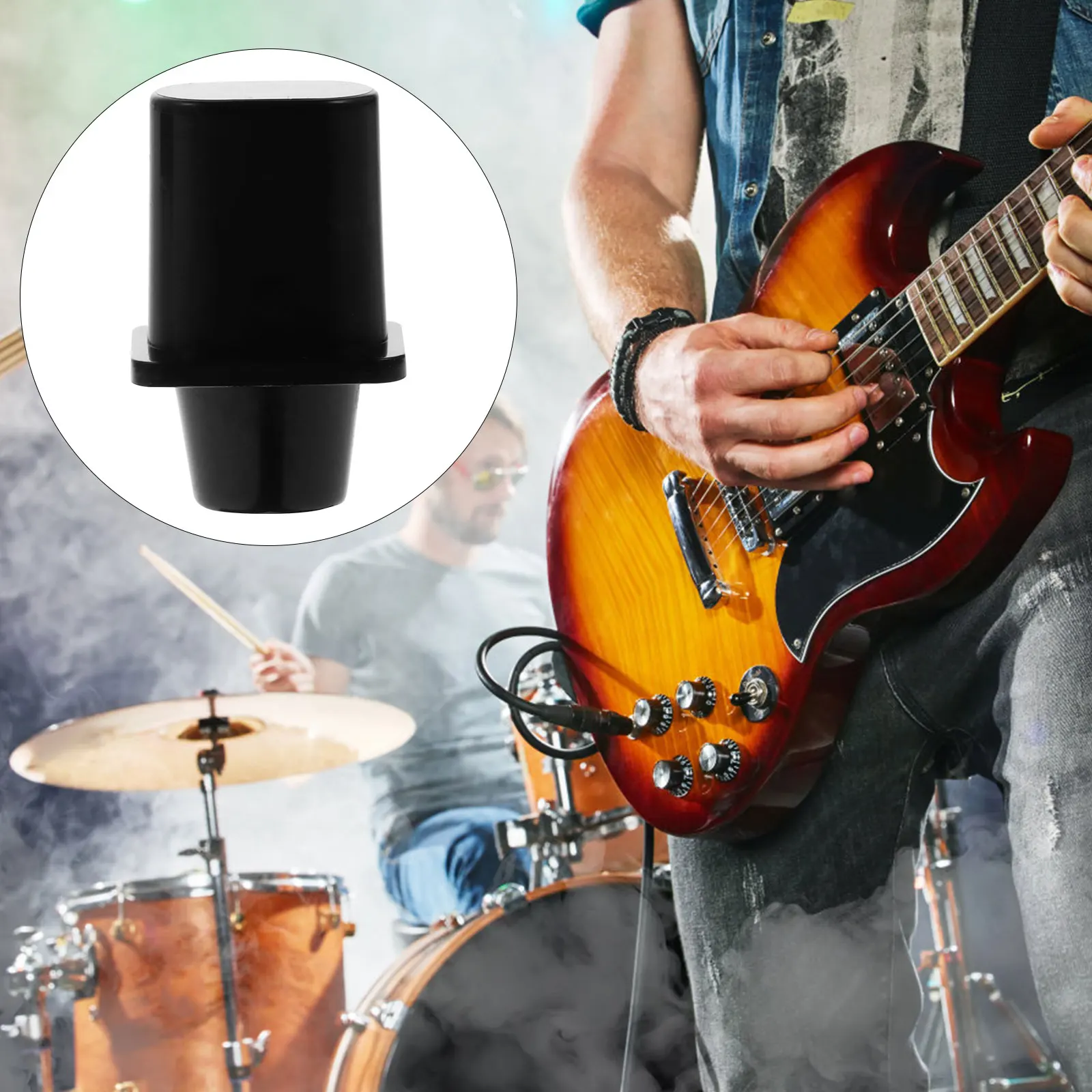 

8 Pcs Electric Guitar Switch Cap Toggle Tips Accessories Replacement Black Swtich Pickup