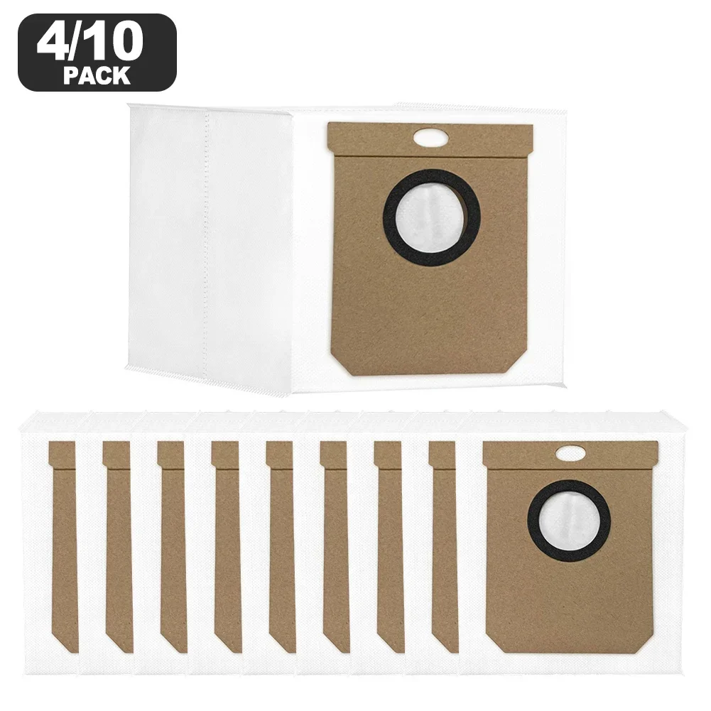4/10pcs Vacuum Cleaner Bag Non-woven Fabric Dust Bag Filter Bag  For Deerma DEM-X70 / DEM-S30 Stations Collector