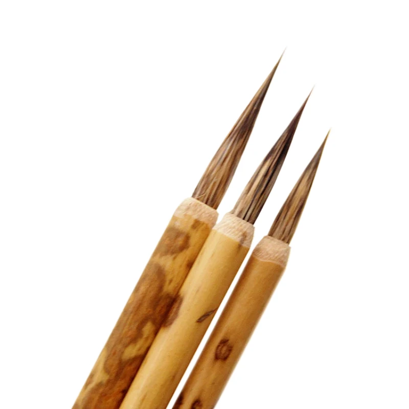 

Stone Badger Hair Calligraphy Brushes Set Slender Gold Script Writing Brush Chinese Aquarelle Meticulous Painting Outline Brush