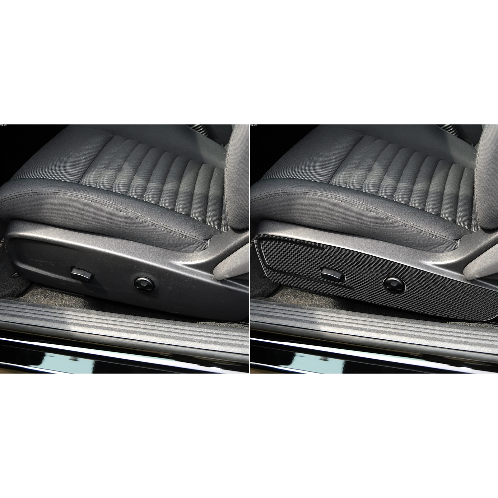 For Dodge Challenger 2011-2020 Carbon Fiber Seat Adjustment Panel Decoration Cover Car inside Trim Accessories Sticker