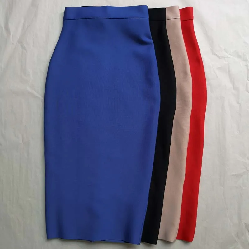 Factory Wholesale New Skirt Multi-Color High Waist Fashion Collocation Profession Celebrity Sexy Bandage Pencil Skirt