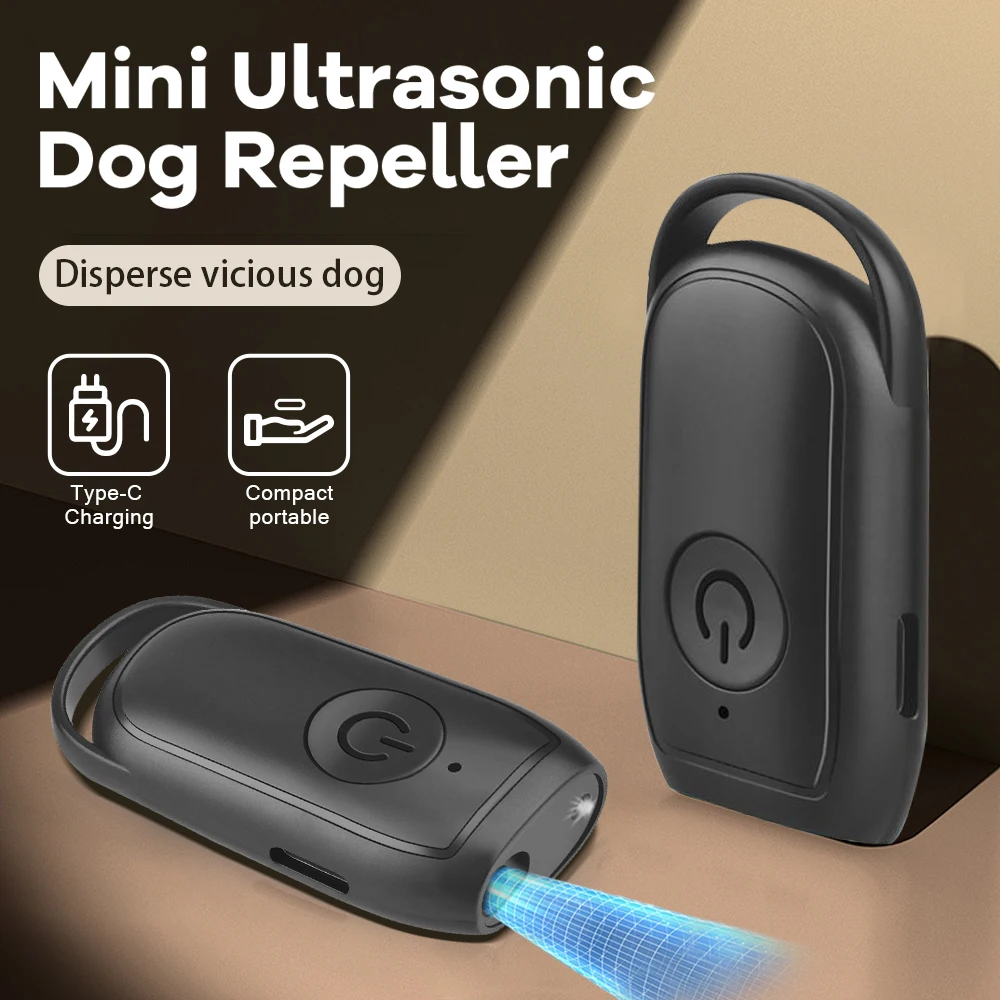 Mini Ultrasonic Dog Repeller Training Dog Stop Barking Smart Portable Outdoor Defense Dogs Anti-barking Training Device