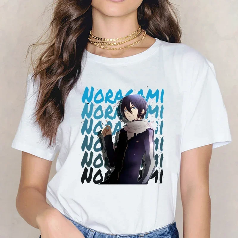 T-Shirt à Manches Courtes pour Femme, Dessin Animé Japonais Noragami, Kawaii, Stray God Yato, Harajuku Vintage