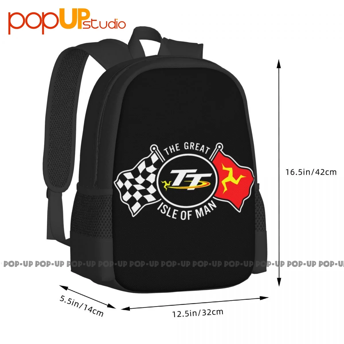 Tt Legend Isle Of Man 1907 Motorcycle Racing Backpack Large Capacity Print New Style Sports Style Clothes Backpacks