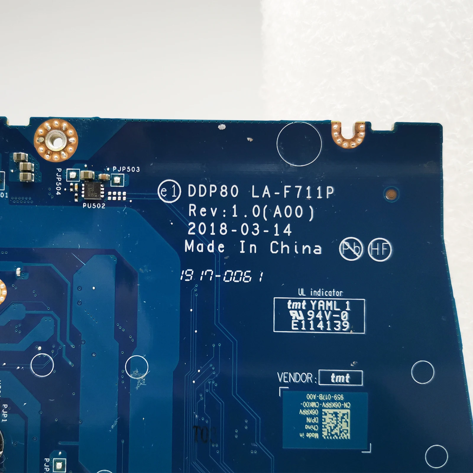 Para dell latitude 15 5591 3530 placa-mãe do portátil LA-F711P ddp80 0h2v6k 0dmr52 04mvfr 084f85 00h37n i5 i7 mainboard 100% testado