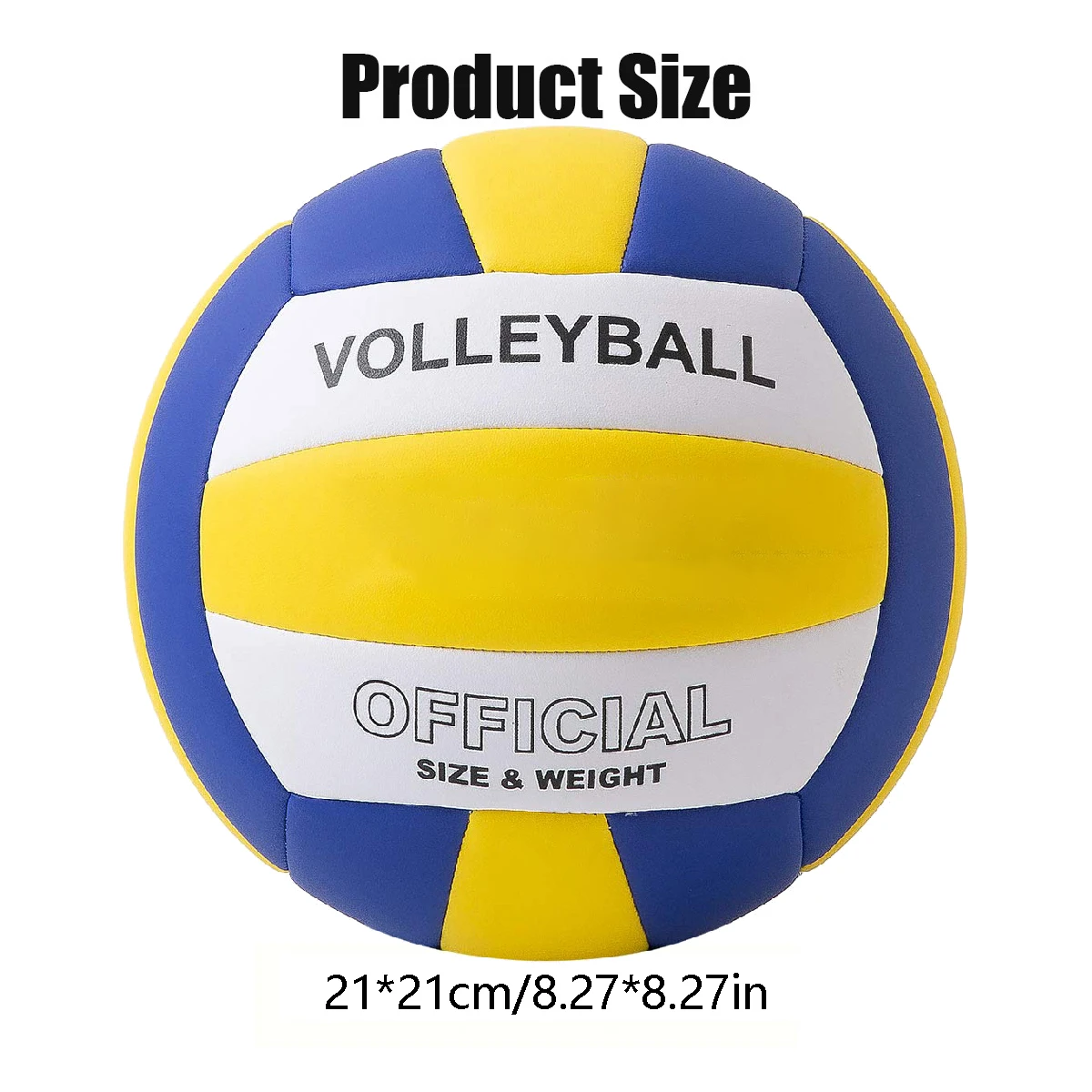 1Pc Beach Volleyball Official Size Outdoor Volleyball Thickened Surface Soft Leather in&Outdoor Volleyball for Men, Women, Adul