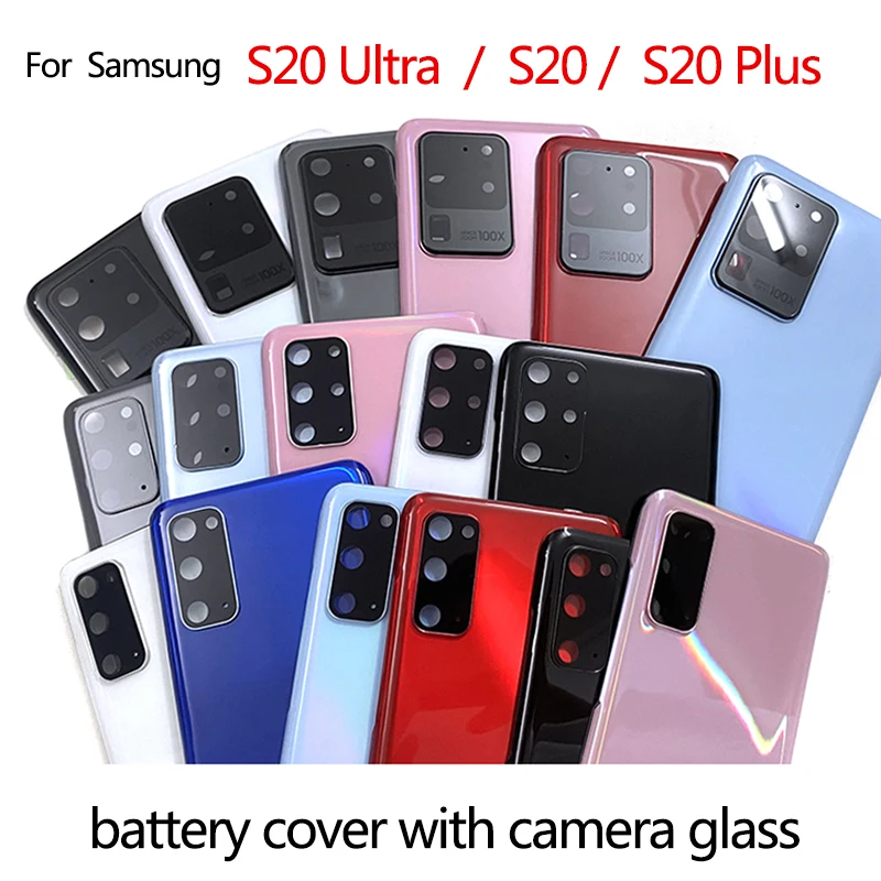 For Samsung Galaxy S20 Ultra S20U G988 S20 G980 S20 Plus S20+ G985 Housing Glass Cover Battery Back Cover Rear Cover Camera lens