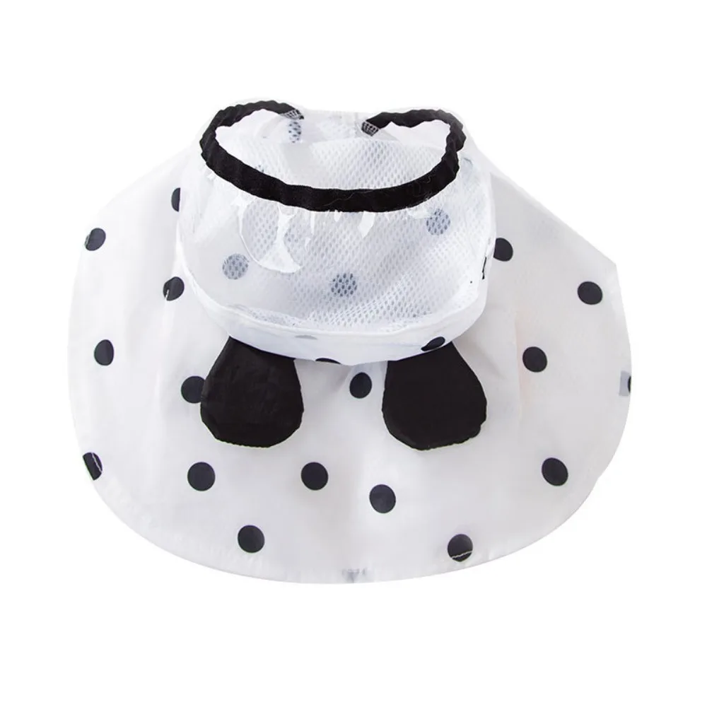 

Waterproof Puppy Rain Cape Wave Point Design Lightweight Bear Ears Raincoat Adjustable Polyester Dog Rainwear
