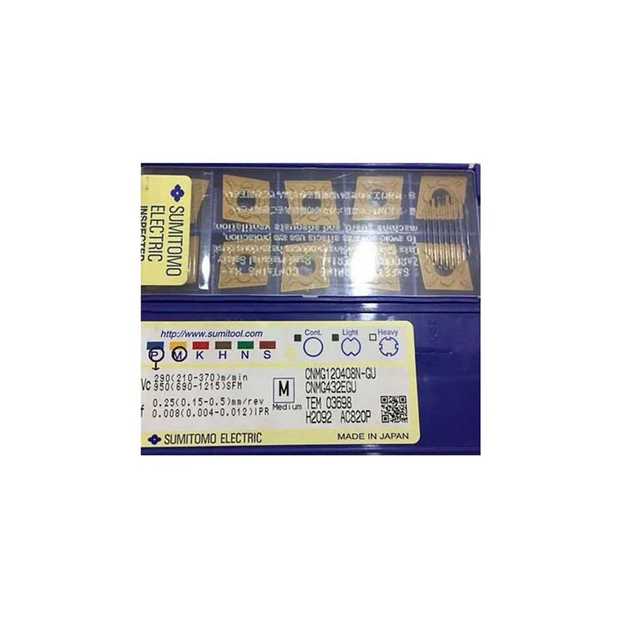 

Оригинальная токарная пластина SUMITOMO CNMG CNMG120408N-GU CNMG120408N-MU CNMG160608N-MU AC820P