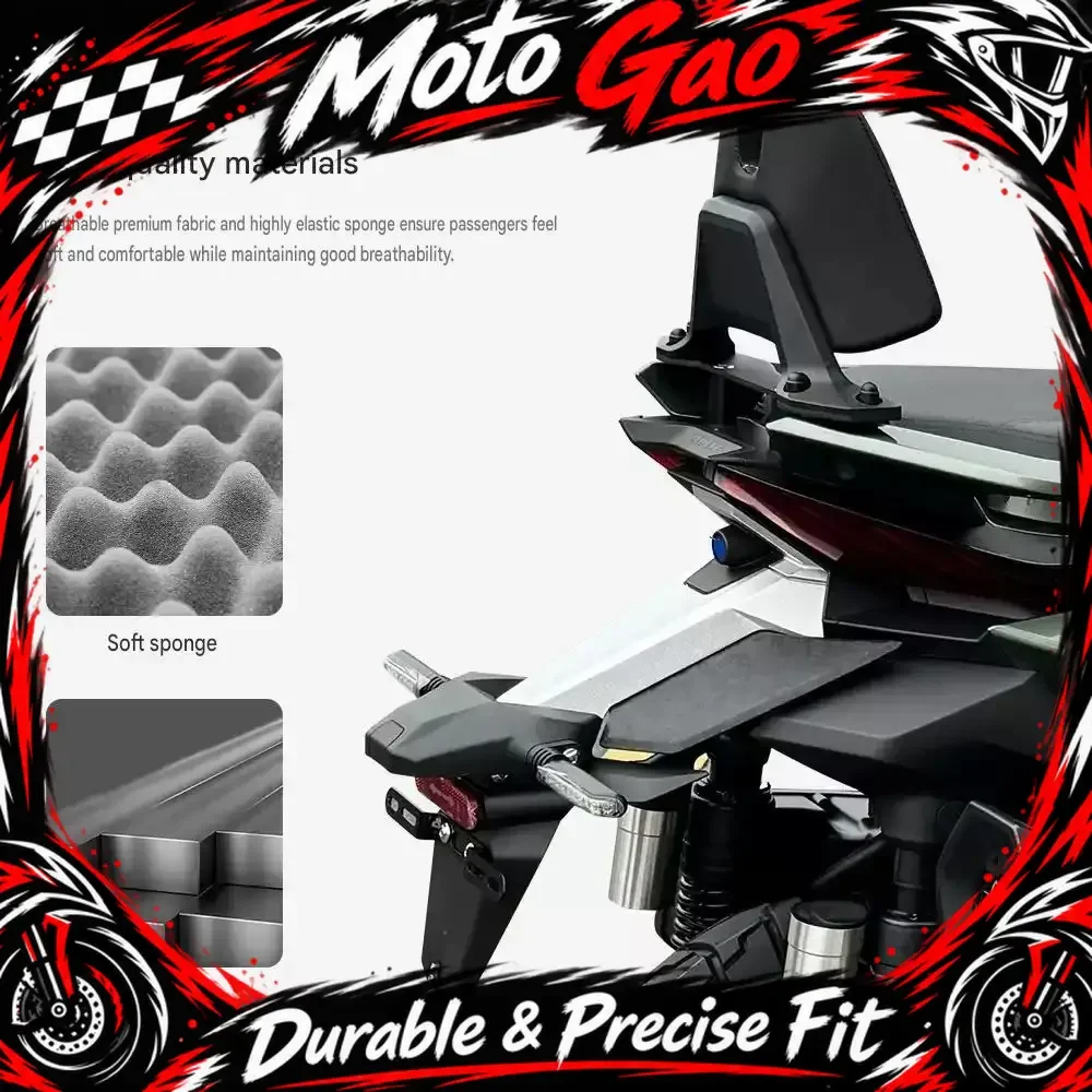 【Precise Fit】Suitable for 2024-2026 ZONTES 368G models, modified rear seat backrest (368G aluminum alloy passenger backrest).