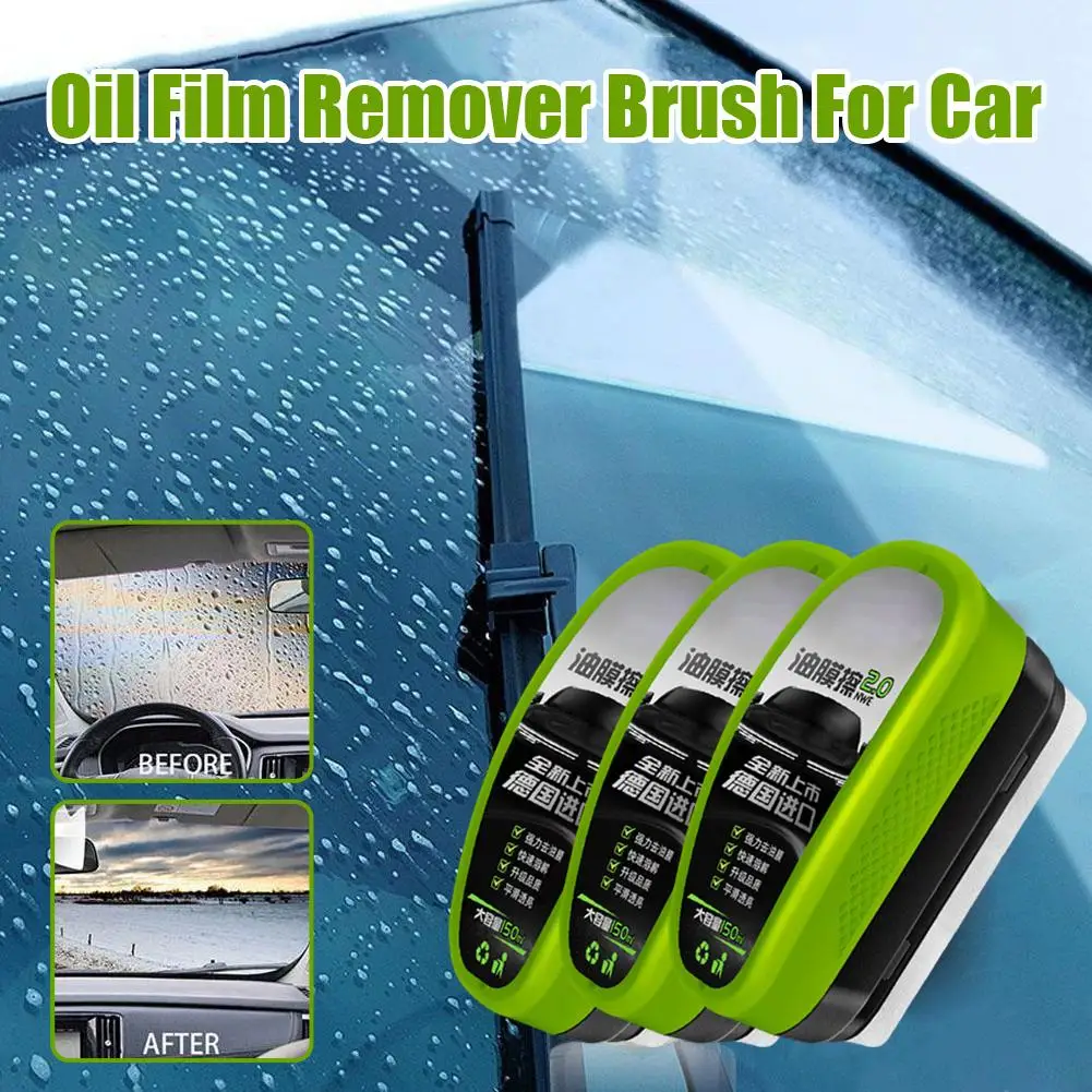 150ml Glass Cleaner Oil Film Remover Automotive Sponge Cleaning Brush Glass Car Maintenance Window Glass Cleaner L9p4