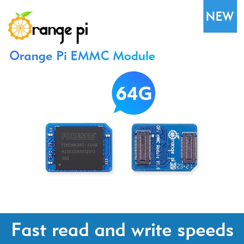 Orange Pi 5 Pro 8GB Ram + 64 GB modulo eMMC RK3588S LPDDR5 Wifi5.0-BT5 scheda di sviluppo M2.0 supporto SSD Orange Pi 5Pro