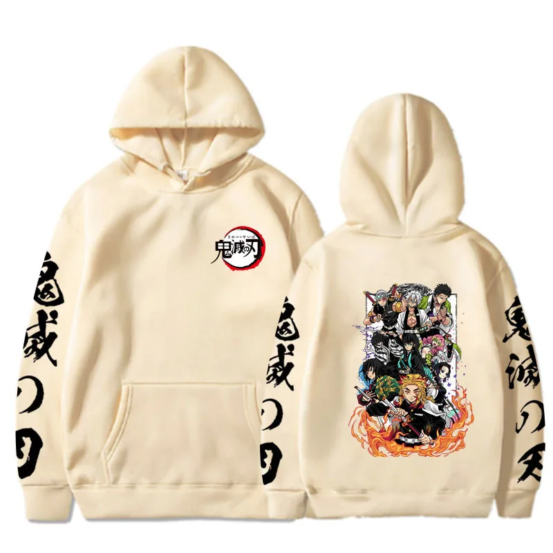 

Fleece Ghost Destroyer Blade Cartoon Sunman DemonSlayer Loose Men's Sweater Rengoku Kyoujurou Jacket