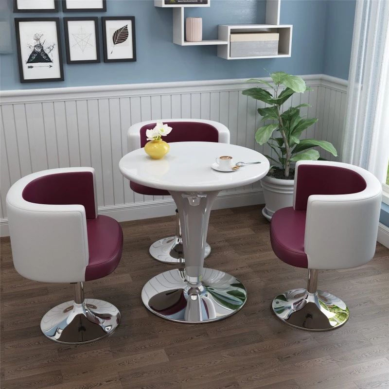 Business reception table and chair combination, coffee table small round table, balcony table and chairs