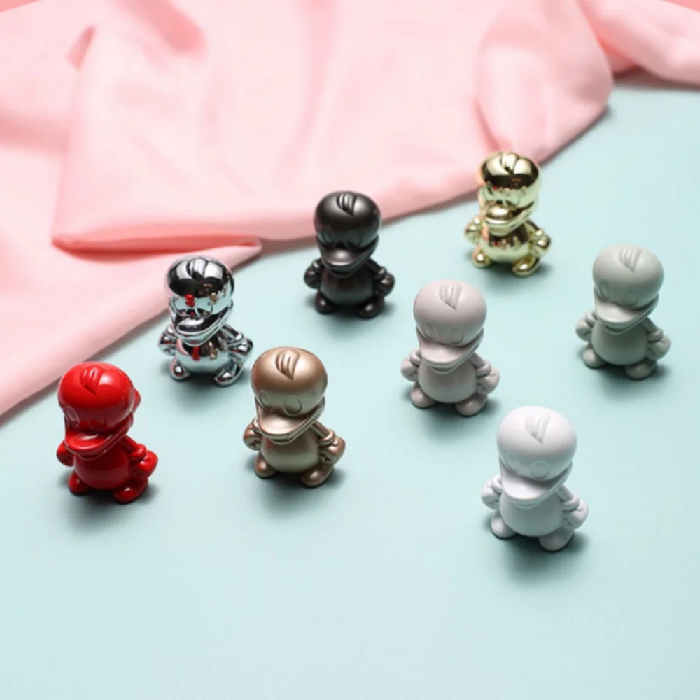 Cute Cartoon Creative Colorful Duck Children's Room Furniture Handle Red White Gold Drawer Shoe Cabinet Dresser Bed cabinet Knob