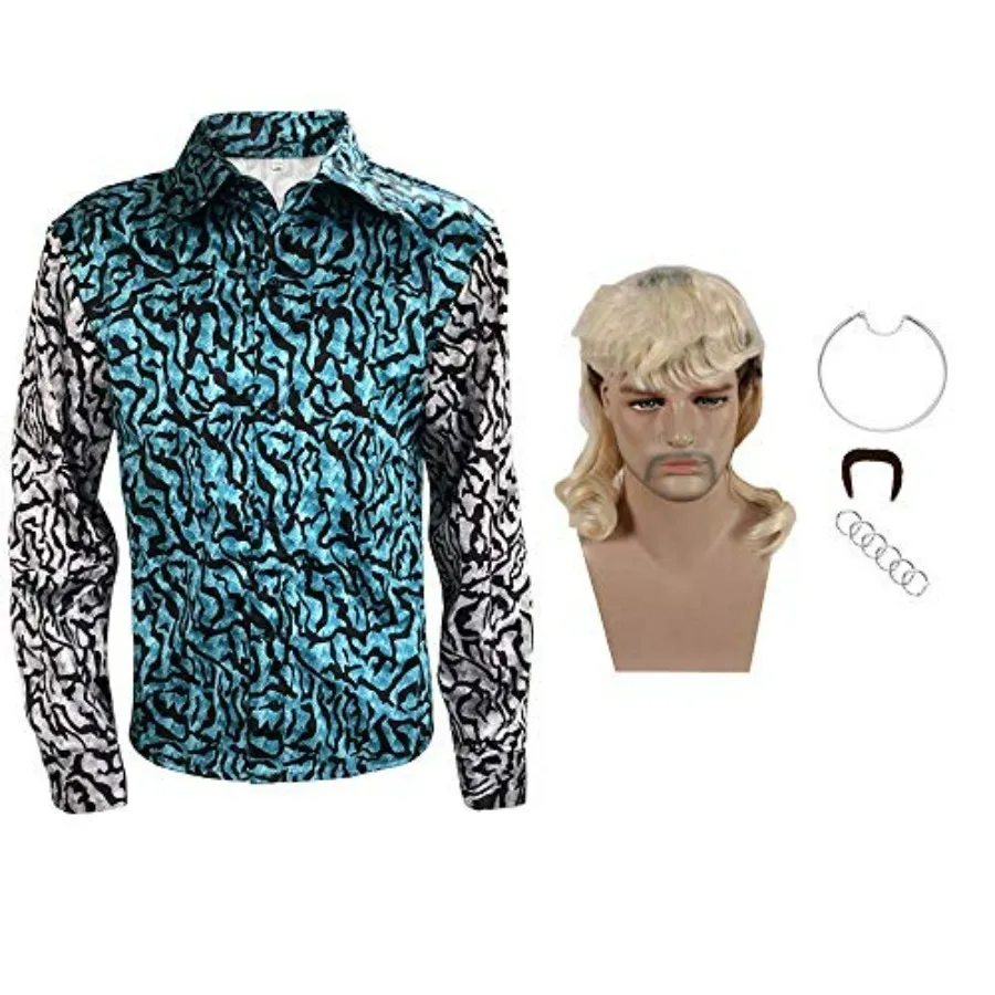 

Mens Joe Shiny Sequins Shirt Button Down Dress Costume Shirt