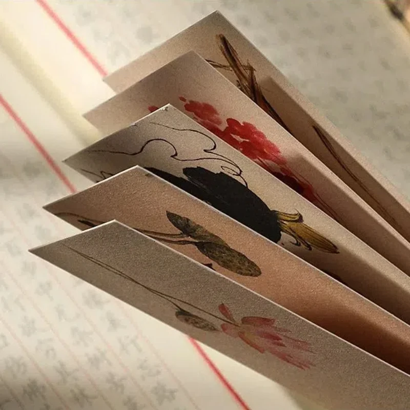 Chinese Style Half Ripe Xuan Paper Bookmarks Chinese Cultural Creative Blank DIY Bookmark Adult Student Handwriting Bookmarks
