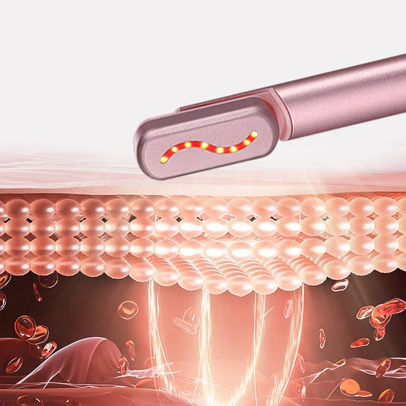 Elektryczny masażer do oczu, przenośny, ręczny, do użytku domowego, urządzenie kosmetyczne z funkcją terapii ciepłem, masaż twarzy, ujędrnianie skóry, narzędzie przeciwzmarszczkowe.