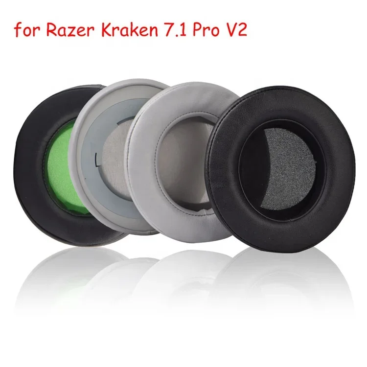 For Razer Kraken 7.1 Chroma V2 USB Gaming Pro V2 Headphone Ear Pads Replacement Sponge Earpads  Headset Set Spare Accessories